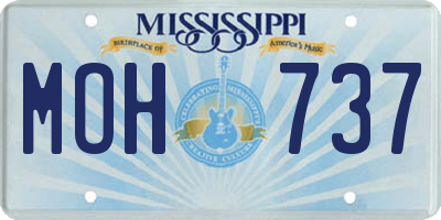 MS license plate MOH737