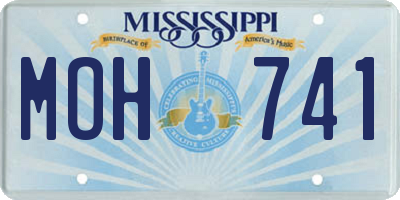 MS license plate MOH741