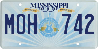 MS license plate MOH742