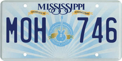 MS license plate MOH746