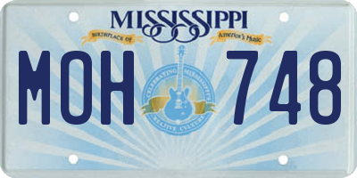 MS license plate MOH748