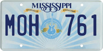 MS license plate MOH761