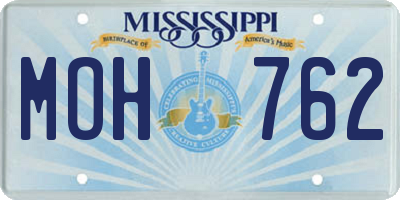 MS license plate MOH762