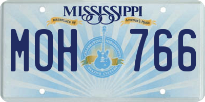 MS license plate MOH766
