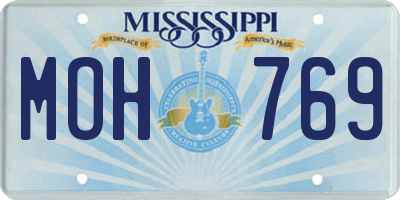 MS license plate MOH769