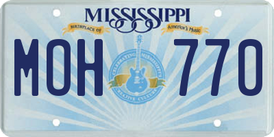 MS license plate MOH770