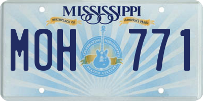 MS license plate MOH771
