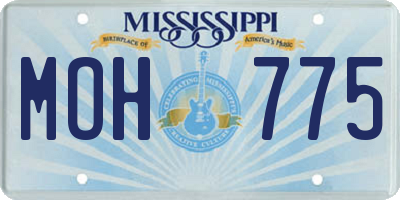 MS license plate MOH775
