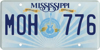 MS license plate MOH776