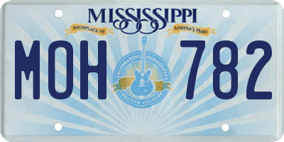MS license plate MOH782