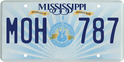 MS license plate MOH787