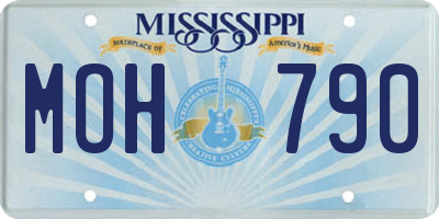 MS license plate MOH790