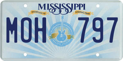 MS license plate MOH797