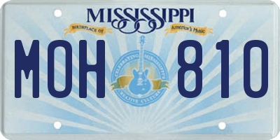 MS license plate MOH810