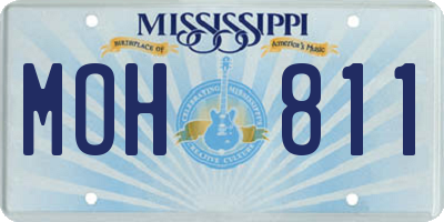 MS license plate MOH811