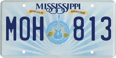 MS license plate MOH813