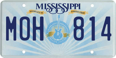 MS license plate MOH814