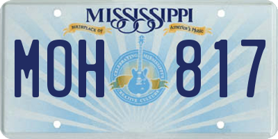 MS license plate MOH817