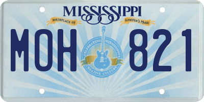 MS license plate MOH821