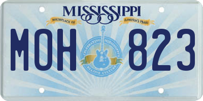 MS license plate MOH823