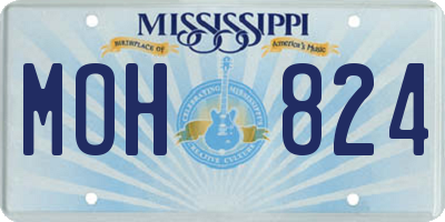 MS license plate MOH824