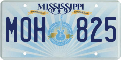 MS license plate MOH825