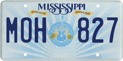 MS license plate MOH827