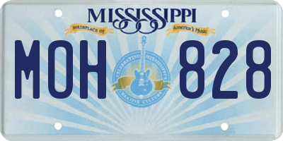 MS license plate MOH828