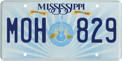 MS license plate MOH829