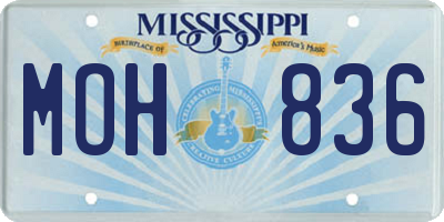 MS license plate MOH836