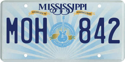 MS license plate MOH842