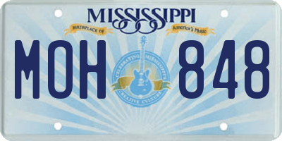MS license plate MOH848