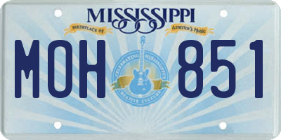 MS license plate MOH851