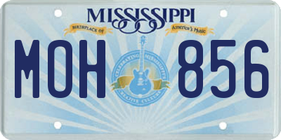MS license plate MOH856