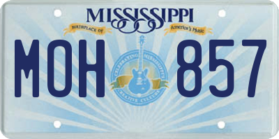 MS license plate MOH857