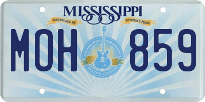 MS license plate MOH859