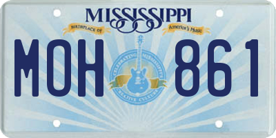 MS license plate MOH861