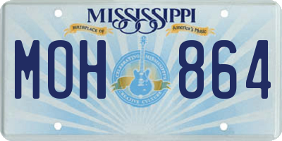 MS license plate MOH864
