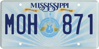 MS license plate MOH871