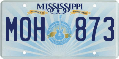 MS license plate MOH873