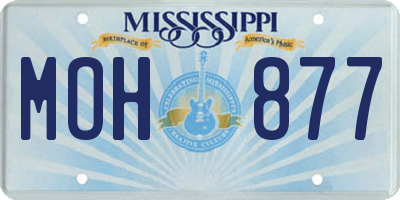 MS license plate MOH877