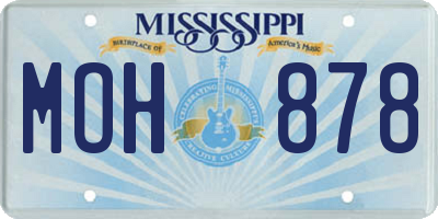 MS license plate MOH878