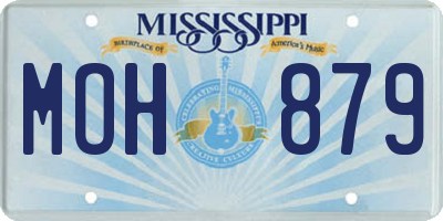 MS license plate MOH879
