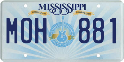 MS license plate MOH881