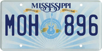 MS license plate MOH896