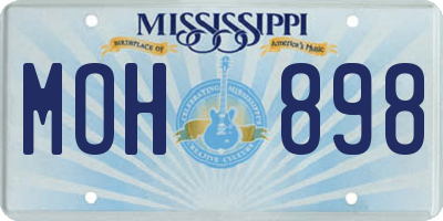 MS license plate MOH898