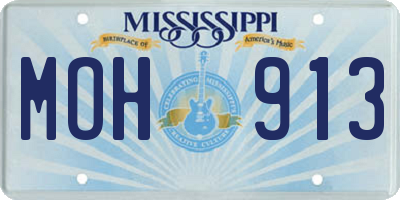 MS license plate MOH913