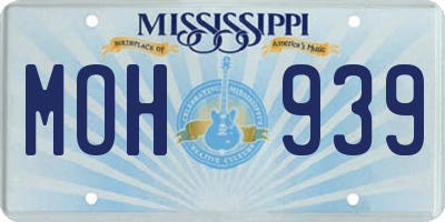 MS license plate MOH939