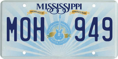 MS license plate MOH949