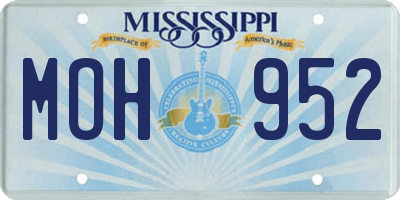MS license plate MOH952